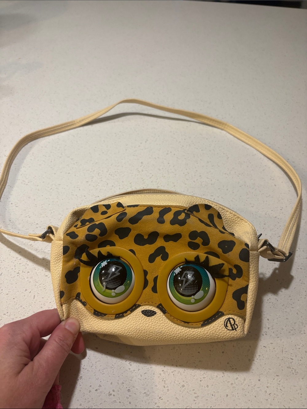 Vintage Furby Eye Crossbody Bag - Yellow-STILL WORKS!